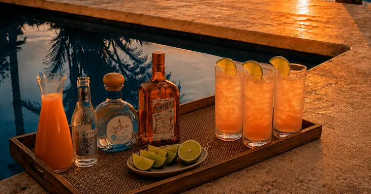 bella-vita-tulum-paloma-cocktails-poolside-sunset