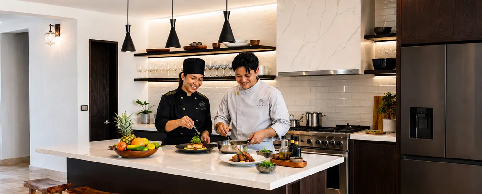 bella-vita-tulum-private-chef-team-preparing-gourmet-meals